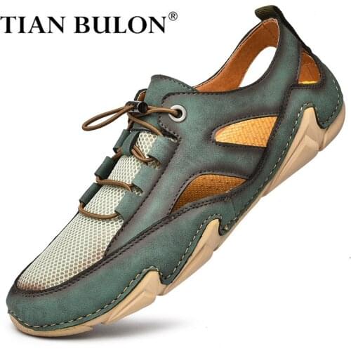 TIAN BULON Men's Leather Sandals