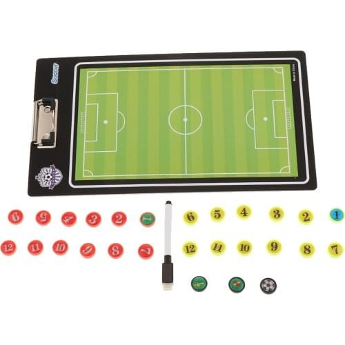 Coaches Tactics Board Soccer Board Tactics Board with Pens Clipboard