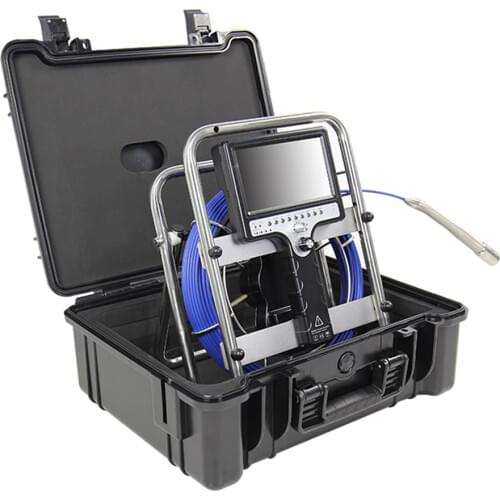 Waterproof 7inch sewer line pipeline Roller Skid TV Video camera inspection with recorder