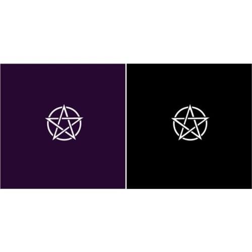 49*49cm Black/Purple Tarot Tablecloth High Quality Flocking Fabric Beautiful Star Tarot
