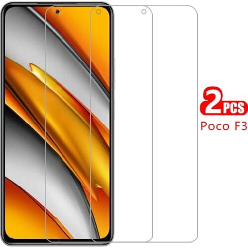 Tempered glass screen protector for xiaomi poco f3 case cover on ksiomi pocof3 f 3 3f protective phone coque bag accessories 360