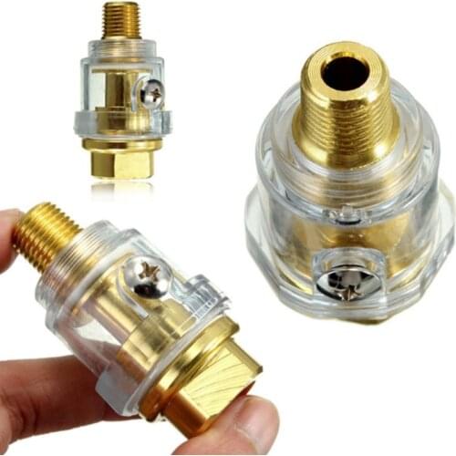 1/4 Inch NPT In-Line Oiler Lubricator for Pneumatic Tool and Air Tool Compressor Pipe Hose Oiler Automatic Oiling with Filter