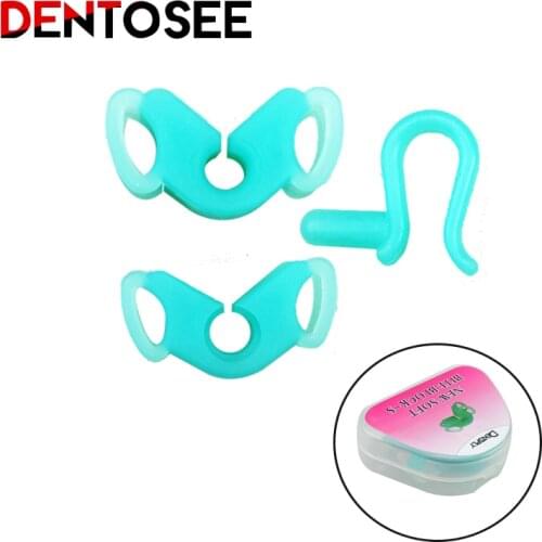 1box Dental Cheek Mouth Opener Bite Blocks Prop Soft Silicone Retractor