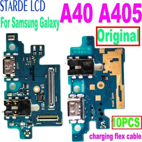 10PCS Original Charging Port USB Charge Dock Board Flex Cable For Samsung Galaxy A40 A405 SM-A405FN/DS A405F/DS A405 A405F