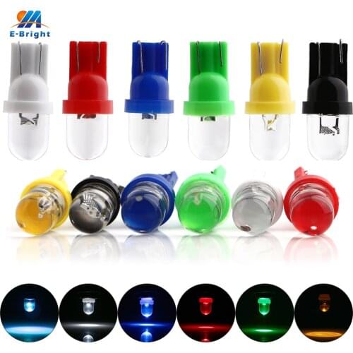 YM E-Bright 10 PCS T10 R LED Car Auto Bulbs Wedge Base Dashboards Mini Bulbs Instrument Lights Blue Red White Green Amber RGB