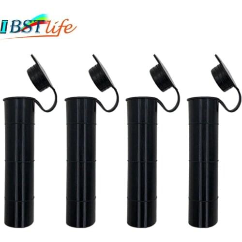 4 PCS IBST LIFE Black color 0 degree Fishing Rod holder Inner Sleeve Rod Pod Rubber Cap Tube Liner