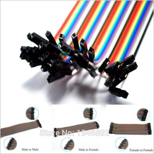 40pcs/lot 10cm/21cm/30cm male to male + male to female and female to female jumper wire Dupont cable for Arduino