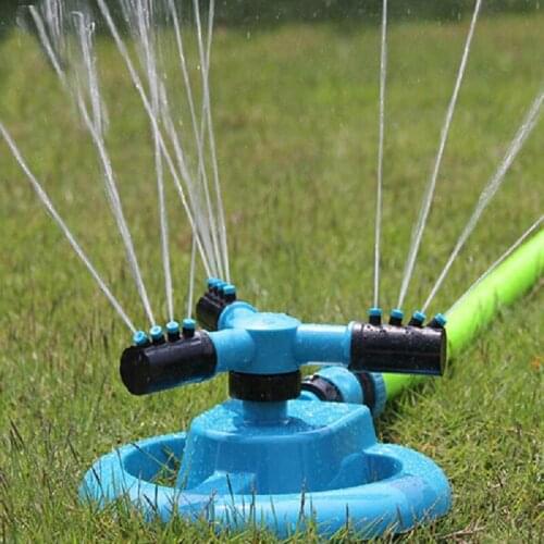 360 degree Rotation Lawn Sprinkler Garden Sprinkler Head Automatic Water Sprinklers Garden trigeminal rotary Water Sprinklers