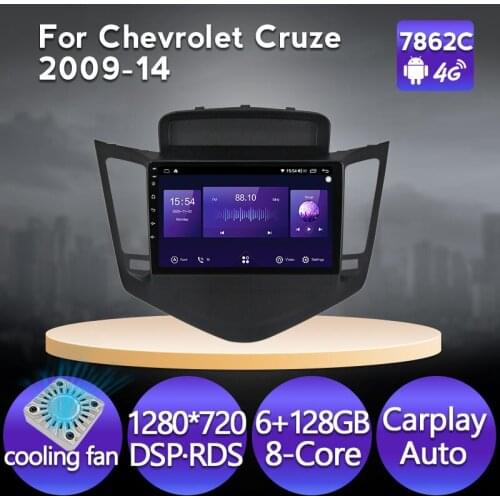 Android Car Stereo Video Playe Carplay For Chevrolet Cruze 2009-2014 8Core IPS 1280*720 GPS Navigation Multimedia 4G LTE FM WIFI