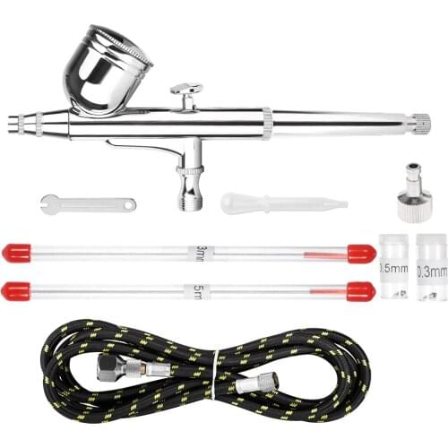 Gravity Feed Dual-Action Airbrush 0.2MM 0.3MM 0.5MM Spray Gun Sprayer for Makeup Art Craft Model Paint Hoby With Needles Hose