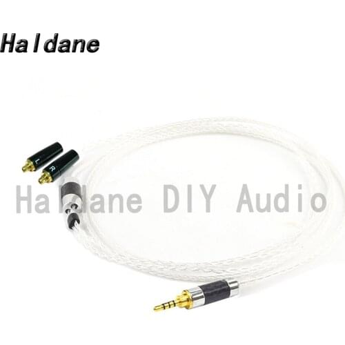 Haladne DIY 6.35/XLR 2.5/3.5/4.4mm Balanced Single Crystal Silver Headphone Upgrade Cable for A-K-G N5005 N30 N40 Earphones