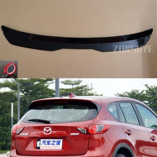 Use For Mazda CX-5 2012-2016 Year Roof Spoiler Carbon Fiber Look Accessories Body Kit Factory Style