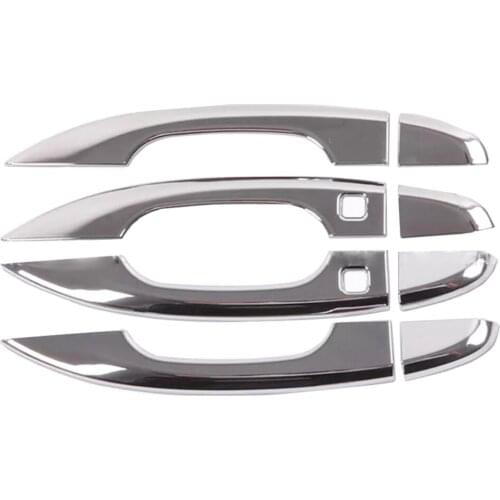 JEAZEA 8PCS ABS Car Side Door Handle Cover Trim With Smart Key Holes Chrome Entry Accessories Fit for Honda Accord 10th 2018-up