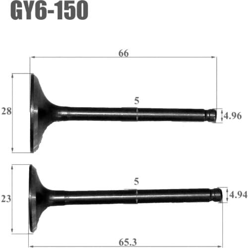 Scooter Engine Valve Kit Intake Exhaust for KYMCO CK Wangye Johnway Baotian GY6150 HH150 DS150 LY150 150cc