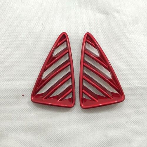 2PCS Red Black Dashboard Air Vent Cover ABS Carbon Fiber Material Decorate for Mazda CX-3 2016 2017 CX3 Matt Silver LHD RHD L/R