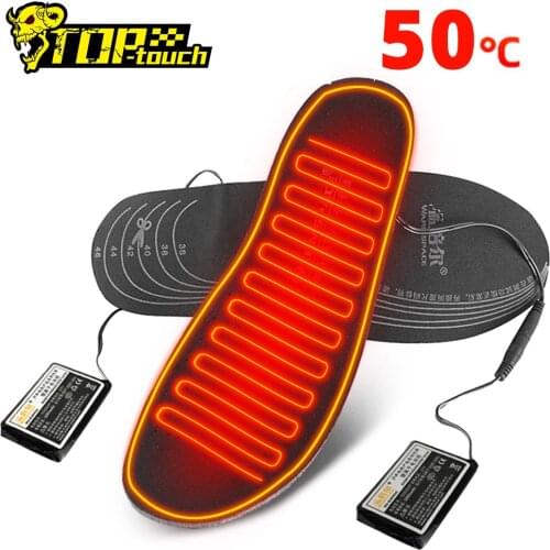 Motorcycle Shoes Heated Insoles Battery Powered Winter Thermal Moto Motorcycle Boots Electric Heating Insoles Keep Warm Unisex