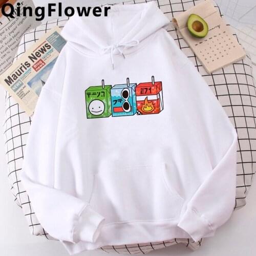 Funny Anime Dream Smp Kawaii Cartoon Winter Unisex Hoodies Men Cute Mange Casual Streetwear Sweatshirt 90s Graphic Hoody Male