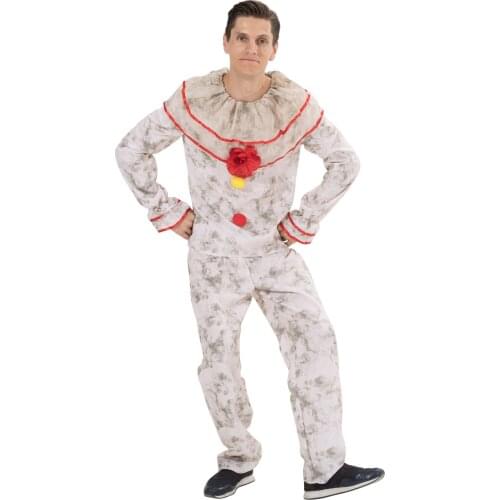 S-XL Stephen Kings It Adults Men Clown Cosplay Costumes for Halloween Party Stage Performance Clothing Movie Drama Props