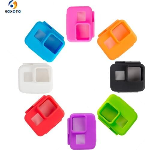 Soft Silicone case Frame Protective Cover Housing Shell For Gopro Hero 5 Hero 6 Sports action camera accessories 5 colors