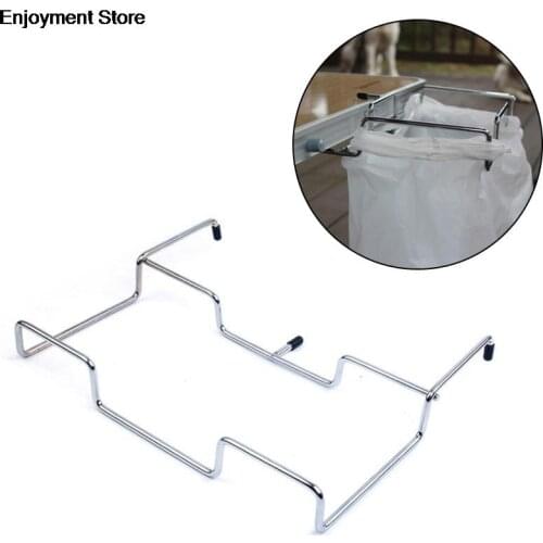 Outdoor Garbage Rack Camping Desktop Wire Storage Rack Kitchen Garbage Bag Holder NEW
