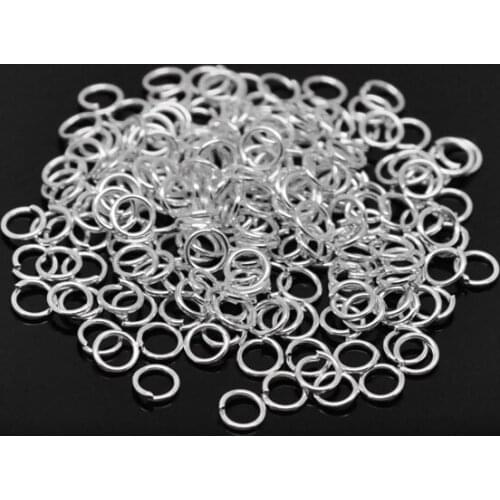 New Steel Silver Plated Open Jump Rings 5mm(1/4"), Jewelry Accessories sold per lot of 200Pcs/Lot