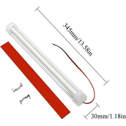 New 1pc 108 LED Interior Light Bar ON/OFF Switch 12V Strip Light Van Bus Caravan 13