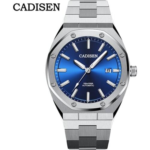 New CADISEN Mechanical Watch Stainless Steel Top Luxury Automatic Watch For Men Fashion Casual 100M Water-Esistant montre homme