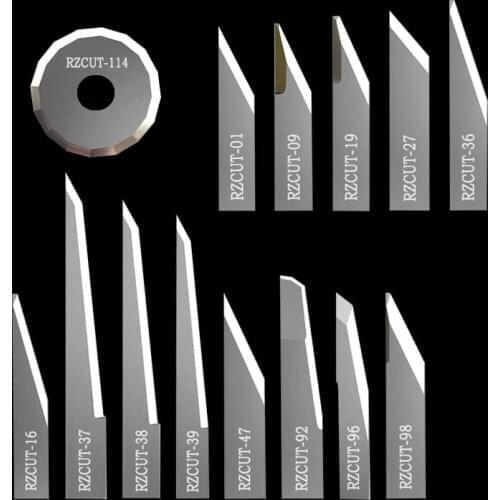 10PCS Ruizhou RZCUT Tungsten Carbide Oscillating Knife Cutter Blades for CNC Vibrating Leather Cutting Machine RZCUT-01 RZCUT-98