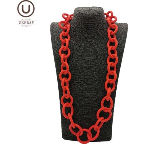 UKEBAY New Handmade Choker Necklaces For Women Rubber Necklace Punk Style Designer Luxury Jewelry Geometric Statement Necklaces