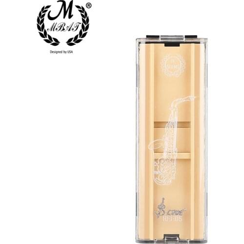 M MBAT Portable Sax Reed Box Clarinet Reed Protection Box General Tools for Saxophone Music Instrument Accessories Hold Two pcs
