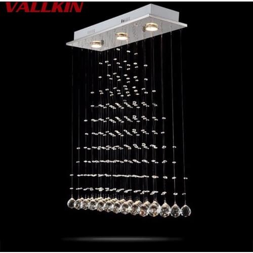 Modern Ceiling Chandeliers K9 Crystal Chandelier Lamp Pendant Ceiling Metal Lamp LED Stainless Steel Hanging Pendant Fixtures