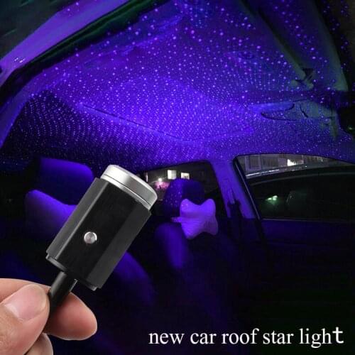 Led Car Roof Star Night Light Projector Usb Interior Starry Laser Multiple Lighting Ambient Atmosphere Lights Auto Galaxy Lamp