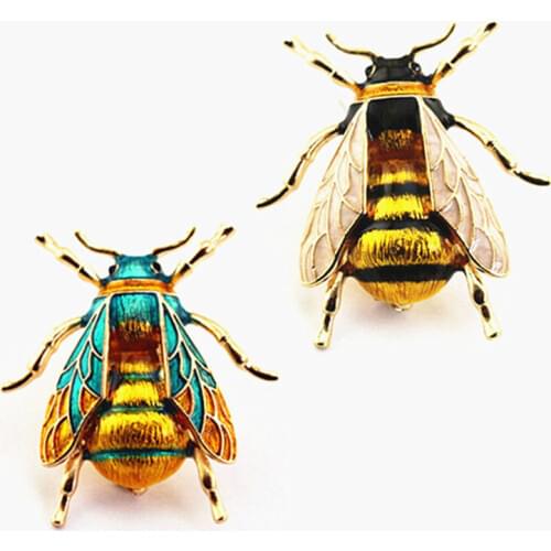 Vintage exaggerated enamel Bumblebee Mens and womens brooch Couple boutonniere holiday gift