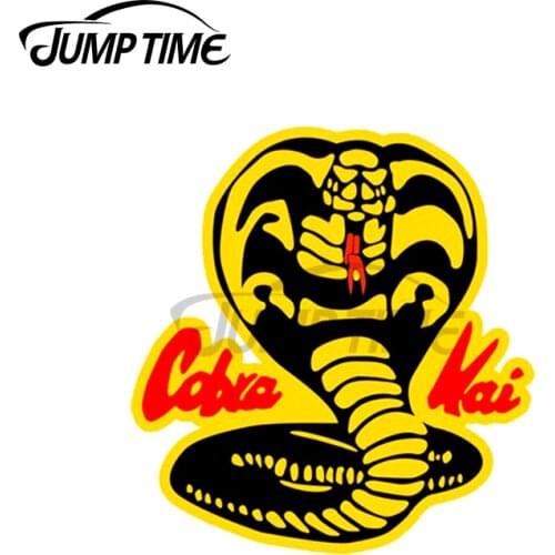 Jump Time 13 x 10.8cm For Basic Cobra Kai Logo DIY Motorcycle Car Stickers Vinyl Car Wrap Decal Bumper Scratch-proof Decoration