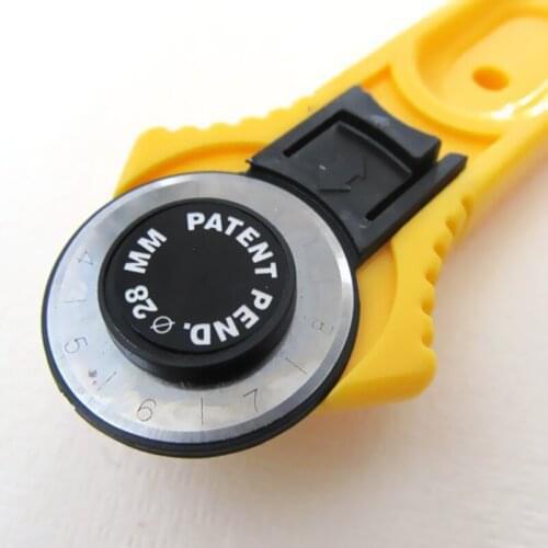 28mm Circular Cut Yellow Rotary Cutter Blade Patchwork Fabric Leather Craft Sewing Tools NW