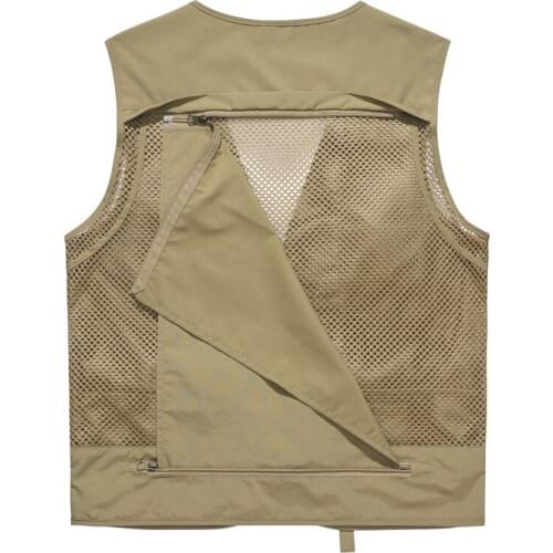 Spring Summer New Mesh Quick Drying Vest Mens Outdoor Trekking Travel Climbing Sport Multi Bag Fishing Photography Waistcoat