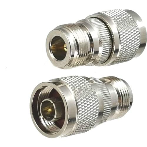 1pcs Connector Adapter N Male Plug to N Female Jack RF Coaxial Converter Straight New Brass