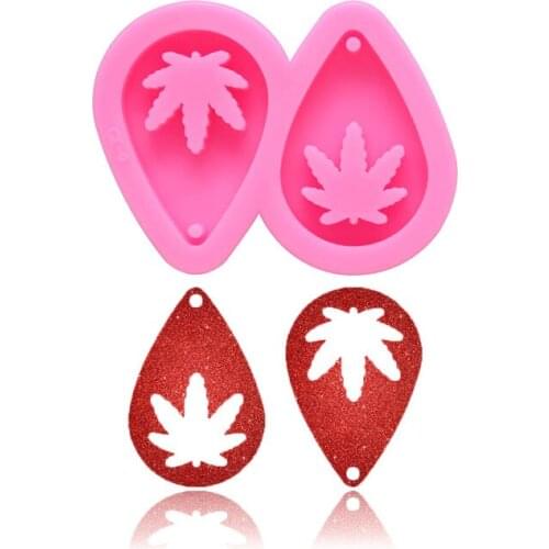 1pcs Bright Maple Leaf Leaves Silicone Molds For Diy Truck Key Ring Epoxy Resin Mold Craft Custom Keychain