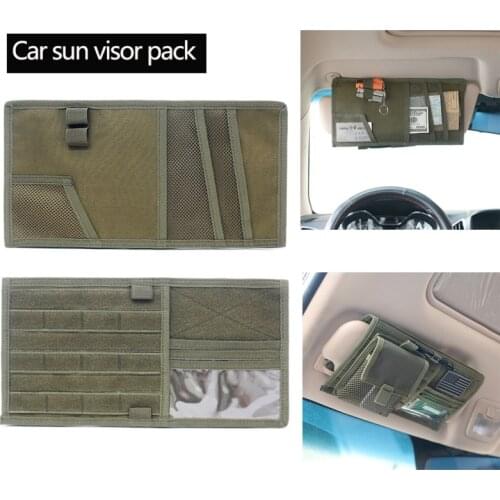 1000D Nylon Multifunction Double side Car Sun Visor Bag Auto Glasses Ticket Documents Folder Mobile Phone Organizer Hunting bag