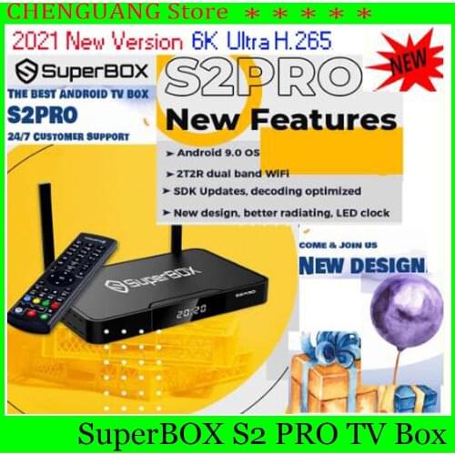 2021 latest faster stable superbox s2 pro 2G+16GB 6k ultra H.265 smart tv box for USA Canada Mexico better than superbox s1pro