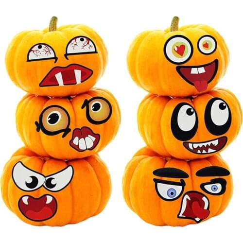 4Pcs Grimace Expression Scrapbooking Stickers DIY Halloween Decoration For Home Decor Masquerade Party Decoration Wall Stickers