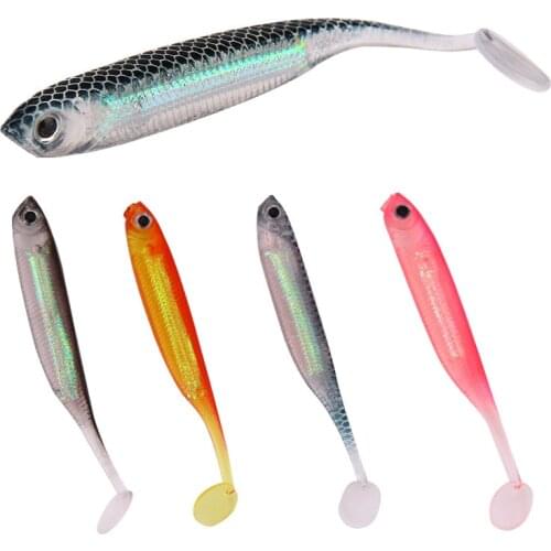5Pcs/Lot Fishing Soft Lures Silicone Bait 7cm 2g Goods For Fishing Sea Fishing Silica Gel Swimbait Wobblers Artificial Tackle