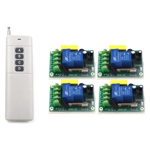 Free Shipping AC 220V 30A ON/OFF 1CH Wireless Lamp Remote Control High Quality WALL Switch for led SKU: 5241