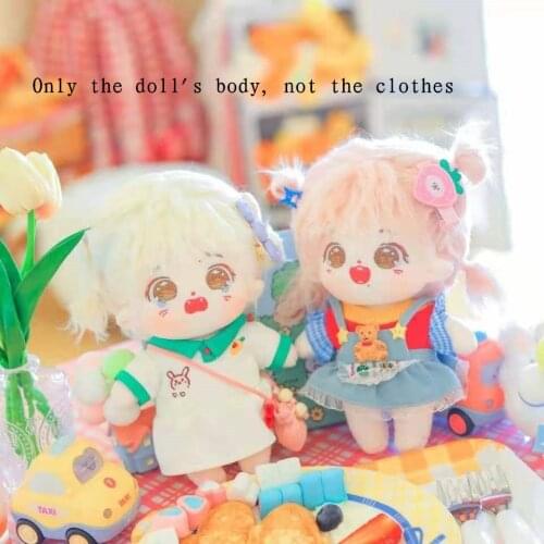 Cosmile Xiao zhan Wang Yibo Star Plush Doll 20cm Toys Stuffed Cicinnus Wig Body Collection Cute Lovely Props Fan Cos Gift C