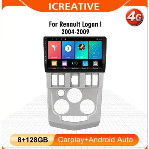 For Renault Logan I Dacia Logan 2004 - 2009 2 Din 9 Inch Android Navigation GPS WIFI BT Car Radio Multimedia Player Head Unit