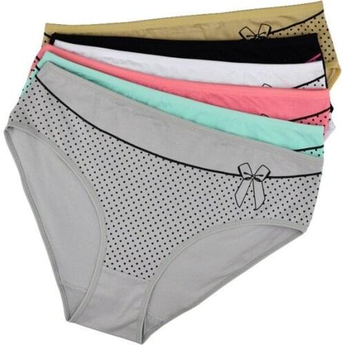 Jian Peng cotton briefs sexy underwear women solid lace Plus Size panties Ladies briefs plus size women briefs underwear