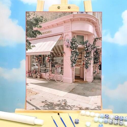 Landscape Flower Car Eiffel Tower Painting By Numbers Set Oil Paints 50*70 Oil Painting Wall Decoration Kids Drawing