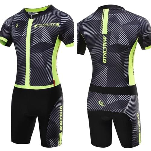 Summer Man Cycling Maillot Short Sleeve Triathlon Suit Mountain Quick-Dry One-Piece Swimsuit Outdoor Sportswear Set With Shorts