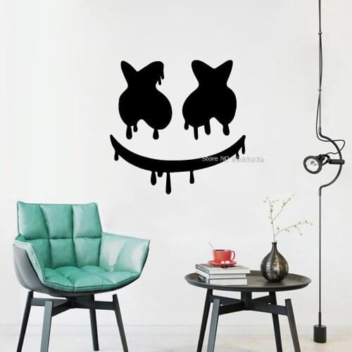 Hot Selling Dripping Fun Mask Pattern Vinyl Wall Decal For Living Room Home Decor Wall Stickers Art Murals Bedroom Posters L817