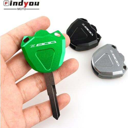 Logo Z800 Motorcycle Accessories CNC Aluminum Key Case Key Cover Key Shell (Key Without chip) For Kawasaki Z800 Z 800 2013-2016